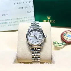 ROLEX 79174 LADY-DATEJUST 26MM STEEL SILVER DIAMOND DIAL JUBILEE 2000