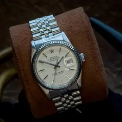 ROLEX DATEJUST SILVER MEN'S WATCH - 16014 36MM