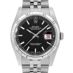 ROLEX DATEJUST 116234 BLACK 5 ROW JUBILEE BRACELET RANDOM NUMBER SECOND HAND...