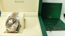 ROLEX STAINLESS STEEL & 18K ROSE GOLD DATEJUST 126331 DIAMOND DIAL JUBILEE B & P