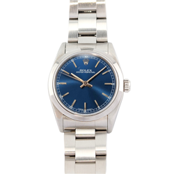 ROLEX 67480 OYSTER PERPETUAL BLUE DIAL 31MM 1997 BOX & PAPERS