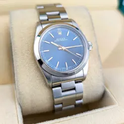 Rolex 67480 Oyster Perpetual Blue Dial 31mm 1997 Box & Papers