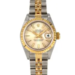 AUTHENTIC ROLEX DATEJUST 69173 SSXYG AUTOMATIC #T  #260-005-955-7982