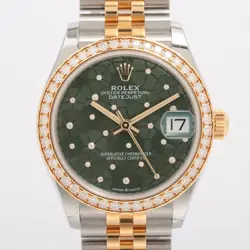 ROLEX DATEJUST 278383RBR SS×YG SS×YG AT OLIVE GREEN DIAL 5 EXTRA LINKS