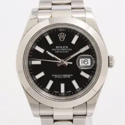 ROLEX DATEJUST 116300 SS SS AT BLACK DIAL 2 EXTRA LINKS
