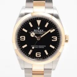 ROLEX EXPLORER I 124273 SS×YG SS×YG AT BLACK DIAL 1 EXTRA LINK