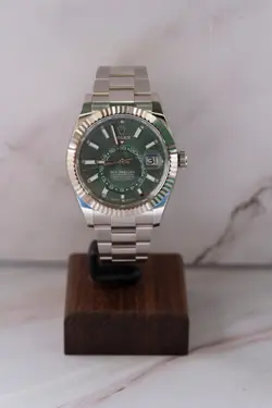 NEW 2025 ROLEX SKY-DWELLER 42MM 336934 STAINLESS STEEL OYSTER GREEN DIAL