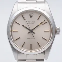 ROLEX 6426 OYSTER PRECISION CIRCA 1972 SILVER HAND WOUND 34MM ANTIQUE WATCH WAT