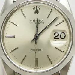 ROLEX 6694 OYSTER DATE HAND WOUND PRECISION 34MM SILVER 1965 USED PREFECTURE ROL