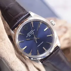 ROLEX 5500 OYSTER PERPETUAL AIR KING BLUE 70 S SS WATCH ROLEX ANTIQUE OH
