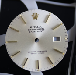 RARE DIAL ROLEX DATEJUST 19018 1 13/32IN SILVER 17013