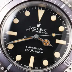 ROLEX SUBMARINER 5513 Black Borderless maxi dial all tritium 58 Number antiq...
