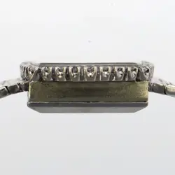 ROLEX CAL1400 PRECISION D BEZEL SILVER DIAL WG/SS HAND-WOUND LADIES WRIST WATCH