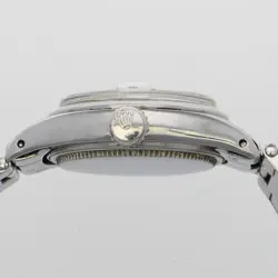 ROLEX 6406 PRECISION SILVER DIAL SS HAND-WOUND LADIES WRIST WATCH DATE WOMEN'S