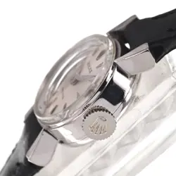 ROLEX 2141 PRECISION K18WG LEATHER CAL.1401 HAND-WOUND LADIES WRISTWATCH WOMEN'S