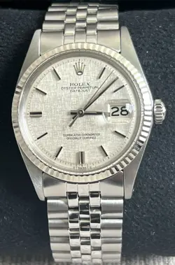 ROLEX DATEJUST 1601 SILVER LINEN DIAL JUBILEE BRACELET EXCELLENT 2025 SERVICE