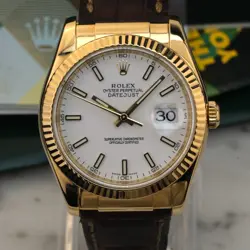 2006 ROLEX DATEJUST 36 REF 116138 18K YELLOW GOLD MEN'S AUTOMATIC WATCH FULL SET