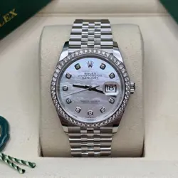 ROLEX DATEJUST 36 NEW 2025 MOTHER OF PEARL DIAMOND DIAL STAINLESS STEEL DIAMOND