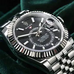 2025 NEW UNWORN ROLEX SKY-DWELLER BLACK WHITE GOLD BEZEL STEEL 336934-0008