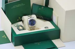ROLEX OYSTER PERPETUAL 34 124200 BLUE DIAL | 2022 | BOX AND PAPERS