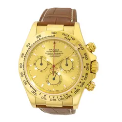 ROLEX 18K YELLOW GOLD 40MM DAYTONA COSMOGRAPH 116518 WARRANTY BOX MINTY