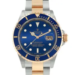 ROLEX SUBMARINER 16613 40MM BLUE DIAL STEEL YELLOW GOLD OYSTER MENS WATCH