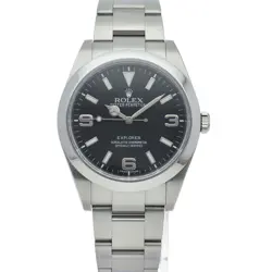 ROLEX Explorer 1 early model 214270 Stainless Steel mensWatch black USED