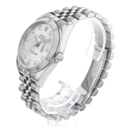 ROLEX DATEJUST 10P DIAMOND 116234G SILVER 369789