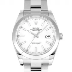 ROLEX DATEJUST 41 126300 WHITE/BAR DIAL  869607