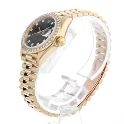 ROLEX DATEJUST BEZEL DIAMOND 10P 69138G BLACK 15819