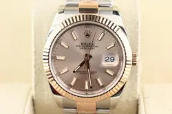 2022 Rolex Mens Datejust 126331 Sundust Rose 18kt TT Oyster No Papers 41mm