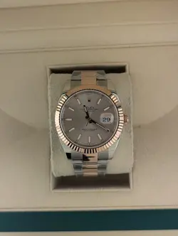 2022 Rolex Mens Datejust 126331 Sundust Rose 18kt TT Oyster No Papers 41mm