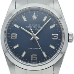 ROLEX AIR KING 14000M(Y) STAINLESS STEEL MENSWATCH BLUE USED