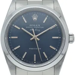 ROLEX AIR KING 14000M(K) STAINLESS STEEL MENSWATCH BLUE USED