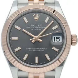 ROLEX DATEJUST 31 BOYS WATCH JUBILEE SLATE GREY 278271 K18PG/STAINLESS STEEL...
