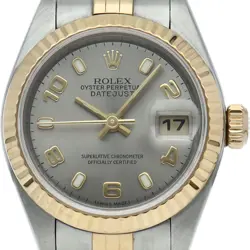 ROLEX DATEJUST LADIES WATCH 79173(P) K18YG/STAINLESS STEEL WOMENWATCH GRAY USED
