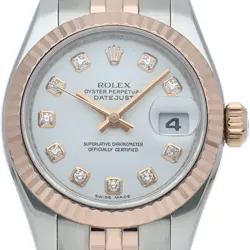 ROLEX DATEJUST 26 LADIES WATCH 10P DIAMOND 179171G(D) K18PG/STAINLESS STEEL ...