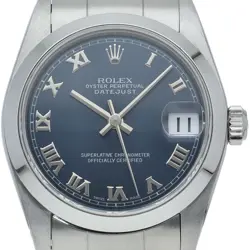 ROLEX DATEJUST BOY'S WATCH 78240(K) STAINLESS STEEL UNISEXWATCH BLUE USED