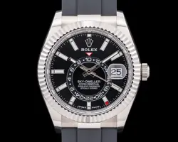 ROLEX SKY DWELLER 18K WHITE GOLD BLACK DIAL