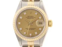 ROLEX E# 1991 DATEJUST 26 69173G CHAMPAGNE 10PD COLOR K18YG #117