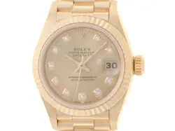ROLEX DATE JUST YG 69178G 10PD SOLID GOLD 18YG AUTOMATIC #022