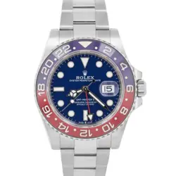 MINT PAPERS ROLEX GMT-MASTER II PEPSI RED BLUE 18K WHITE GOLD 126719 BLRO BOX