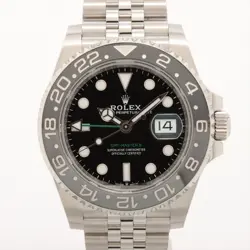 ROLEX GMT MASTER II 126710GRNR SS SS AT BLACK DIAL JUBILEE BRACELET