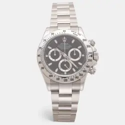 ROLEX BLACK STAINLESS STEEL COSMOGRAPH DAYTONA 116520 MEN'S WRISTWATCH 40 MM