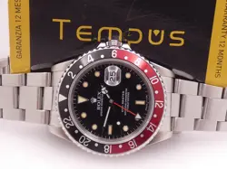 ROLEX GMT - MASTER 16700 COKE HAZELNUT DIAL  1991 AUTOMATIC STEEL OYSTER WATCH