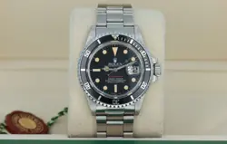 ROLEX 1680 RED SUBMARINER TROPIC TRITIUM 4-LINE FEET FIRST DIAL CIRCA 1973
