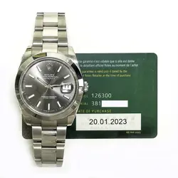 2023 ROLEX DATEJUST 41, 126300, STEEL, SLATE INDEX DIAL, OYSTER BRACELET, BOX...