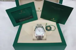 ROLEX DATEJUST 41 126334 WHITE ROMAN DIAL 18K GOLD STAINLESS STEEL BOX PAPERS