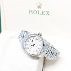 ROLEX 26MM SILVER JUBILEE DIAMONDS DIAL DATEJUST REF: 79174 (F SERIES)