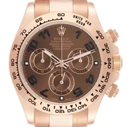 ROLEX DAYTONA BROWN CHOCOLATE DIAL ROSE GOLD MENS WATCH 116505